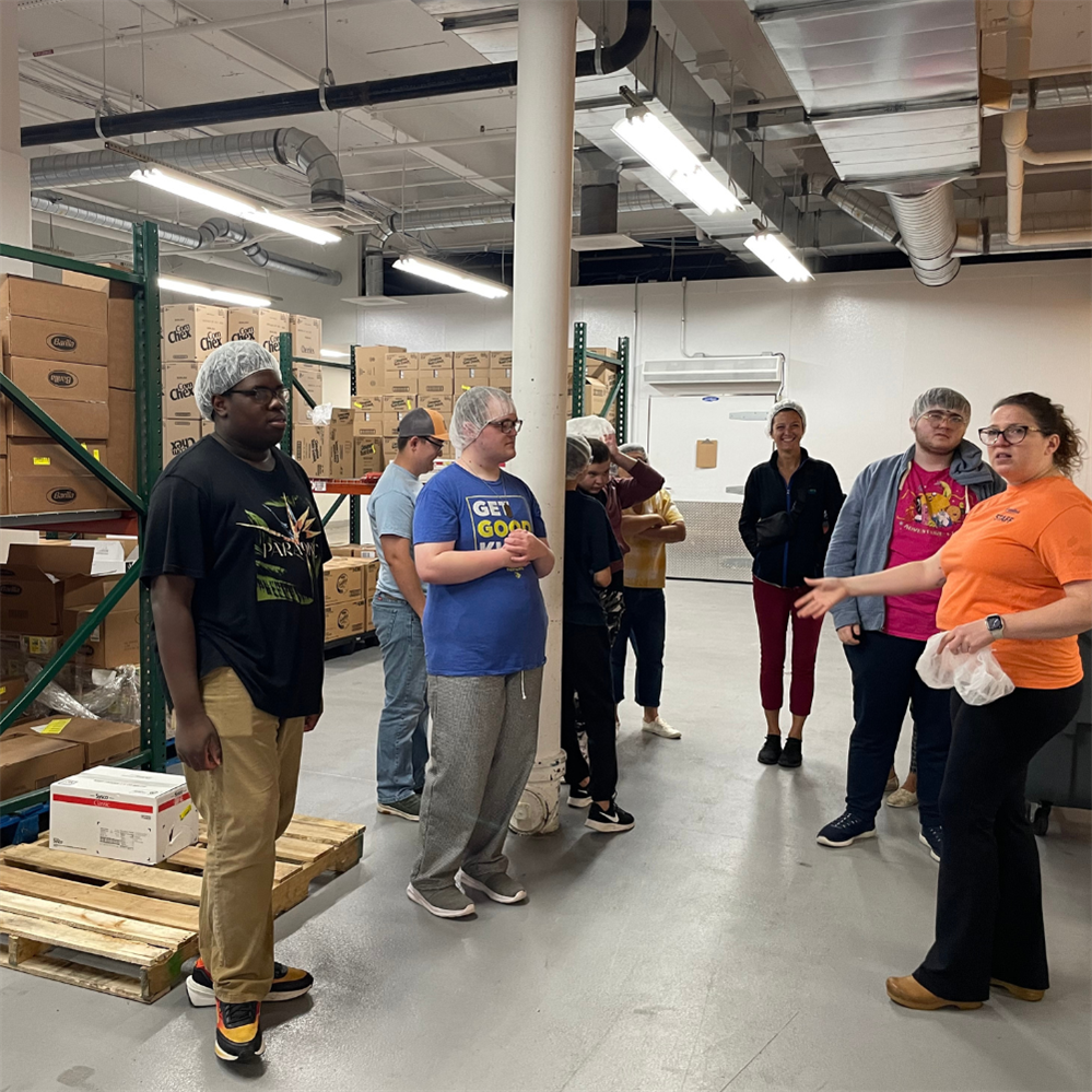 Food Preparation students see how food is kept safe at Foodlink.